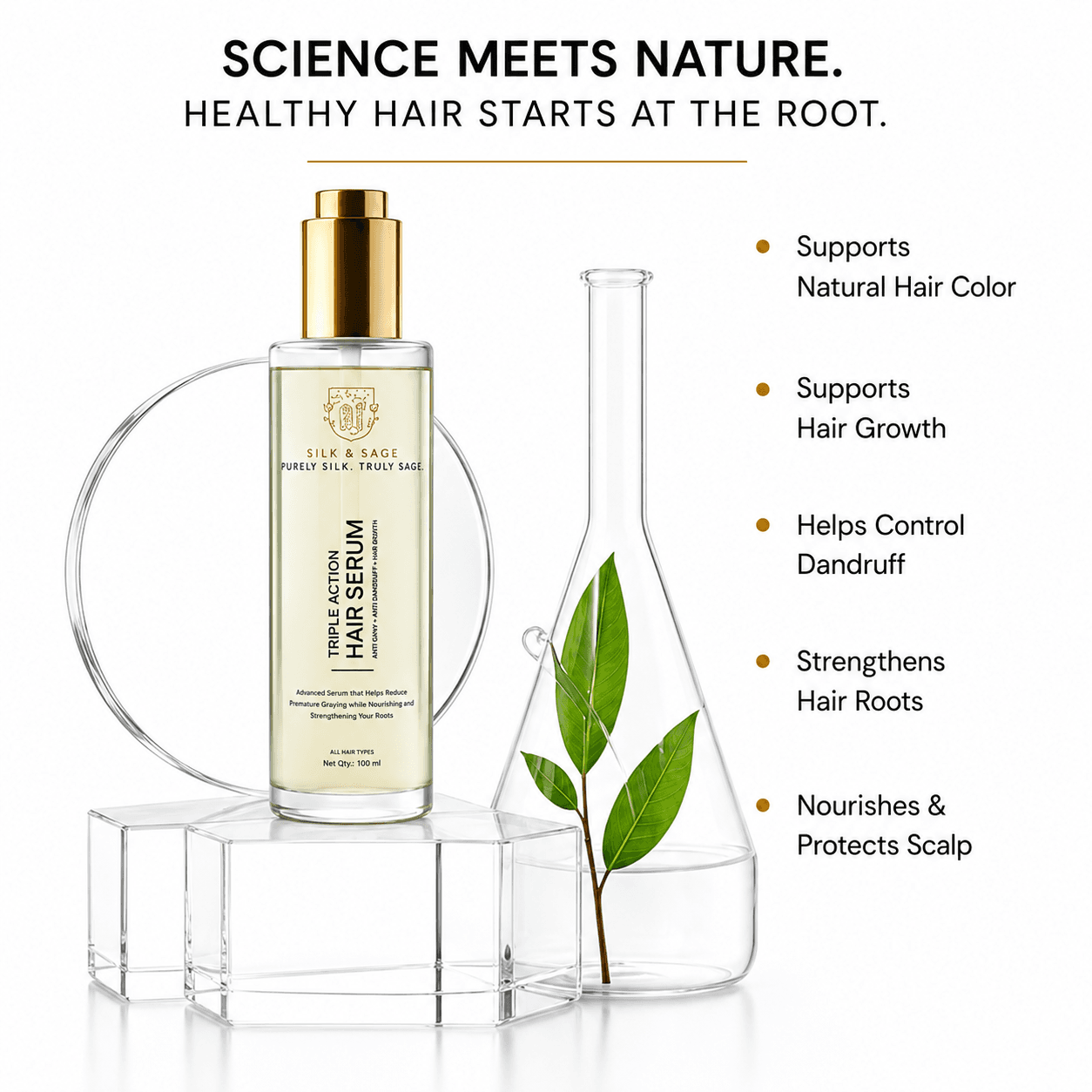 Silk & Sage Anti-Gray, Anti-Dandruff & Hair Growth Serum image 6